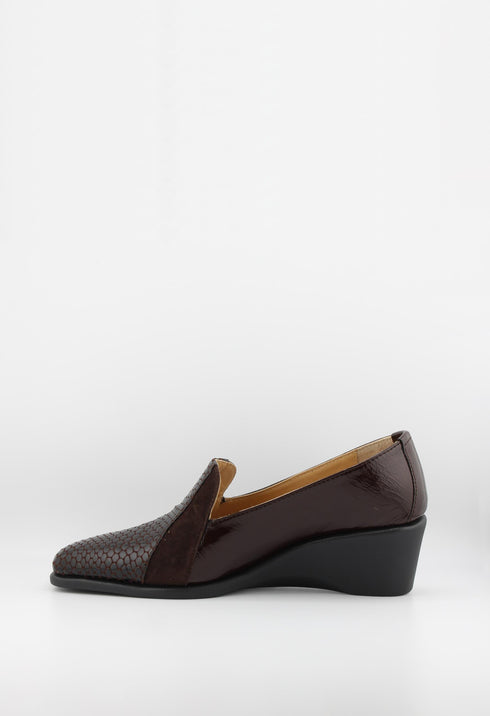 DFC Relax Snake skin Patterned Wedge Loafers
